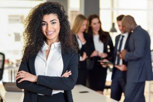 leave a reply, businesswoman leader modern office with businesspeople workin